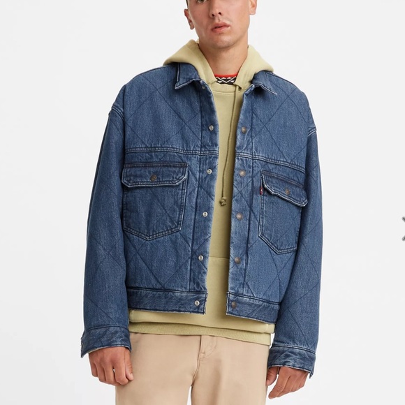 Levi’s Men’s Quilted Denim Jacket | New With Tags | “stay loose trucker” - Picture 2 of 4